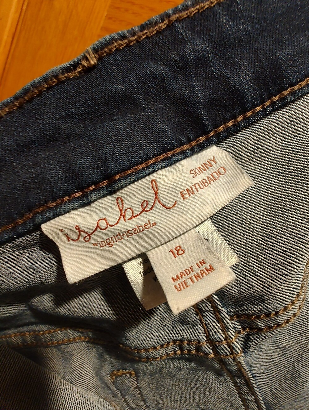 Isabel Maternity Dark Blue Stretch Jeans - With Elastic Side Panels - Picture 4 of 6